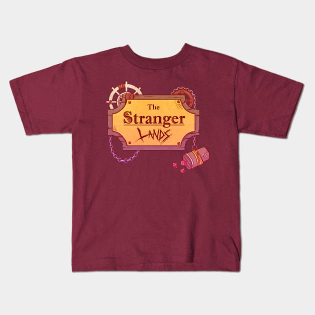 Stranger Lands Logo Kids T-Shirt by Sharpe Dresser